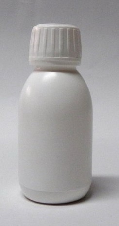 100 ml injection blow bottle with 28mm screw cap with ring and plug  for syrups